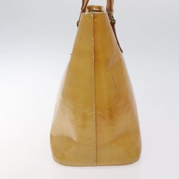 LOUIS VUITTON Monogram Vernis Houston Hand Bag Beige M91004 LV Auth th6217 - Picture 6 of 16
